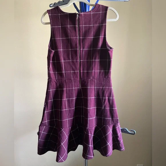 NWT Gap Ruffle Hem Plaid Dress - Picture 2 of 7